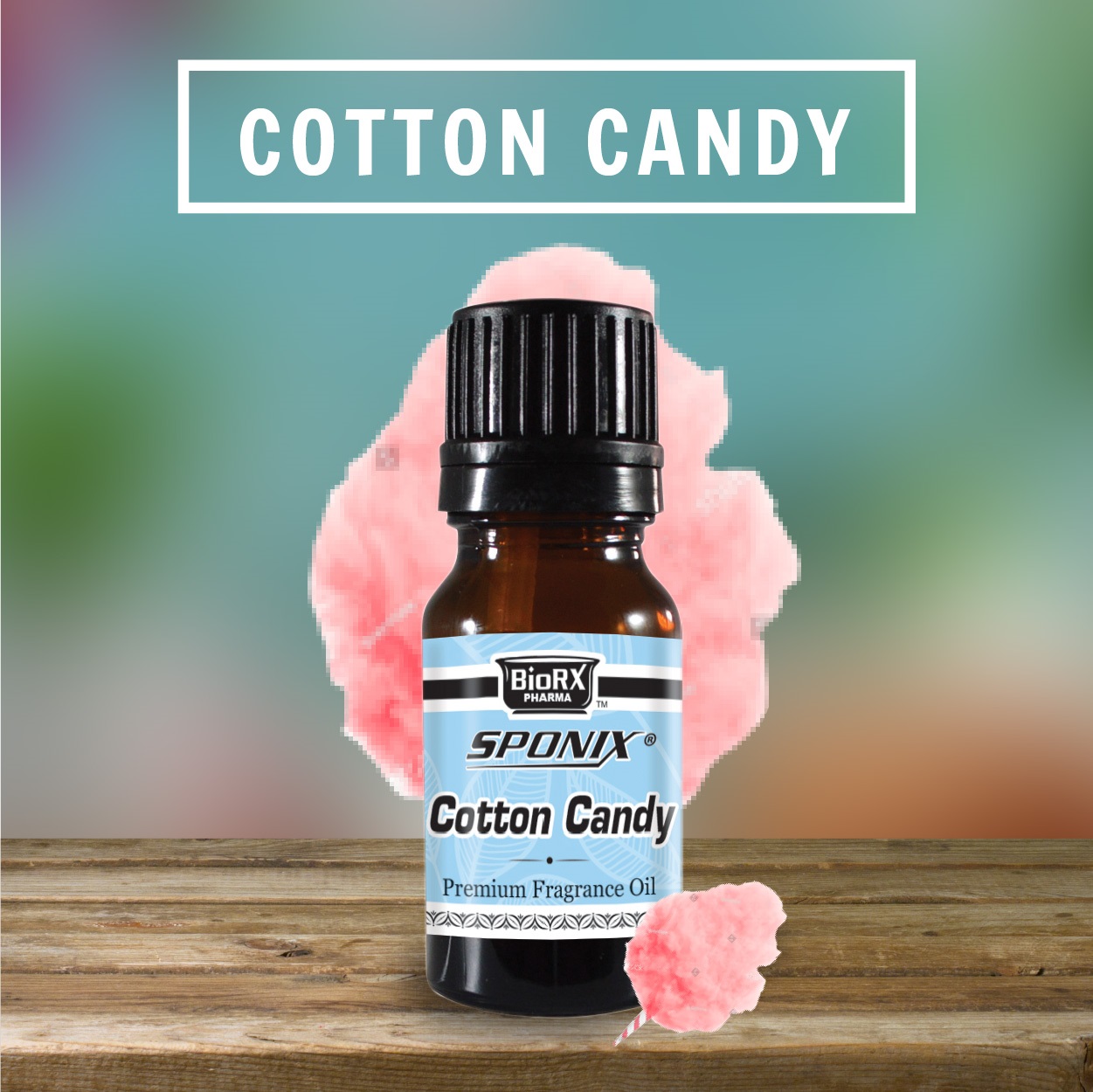 Cotton Candy Fragrance 10 mL (1/3 Oz) Aromatherapy - 100% Pure Organic  Aromatic Premium Essential Scented Perfume Oil by Sponix Made in USA